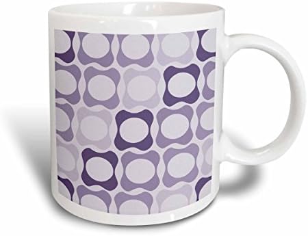 3drose retro roxo abstrato caneca cerâmica, 11 oz, branca