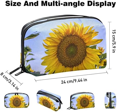 Nature Summer Sunflower Organizador Eletrônico, caixa de proteção à prova de choque, bolsa de bolsa organizadora de cabos
