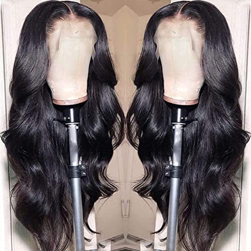 13x4 HD Lace Front Wigs Human Human Human Pré -arranhado onda corporal peruca frontal cabelos humanos 180% Densidade brasileira