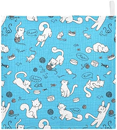 Vvfelixl Baby Tloths Cotton Kitten Tricks Baby Muslin Floths Toalha de rosto macio para bebês para recém