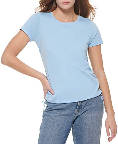 Calvin klein feminino plus size sportswear todos os dias algodão span jersey camiseta de logotipo