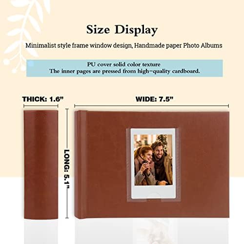 Álbum de fotos com espaço de escrita para Fujifilm Instax Mini Camera, Câmera Polaroid, 64 bolsos Instax Foto Album Polaroid Photo Albums Book for Fujifilm Instax mini 11 9