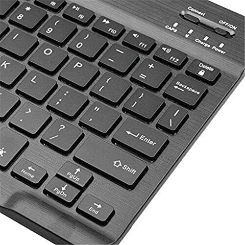 Teclado de ondas de caixa compatível com Micromax X415 - Teclado Slimkeys Bluetooth - com luz de fundo, teclado portátil com luz traseira conveniente para Micromax X415 - Jet Black