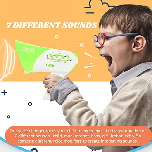Brinquedo de troca de voz múltipla, amplificador de troca de voz, alto -falante de mão, 7 sons diferentes, 5 ritmos diferentes de brinquedos de bricolage, para crianças, alto -falante megafone brinquedo para crianças para crianças