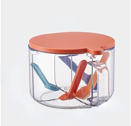 IEDLS Guanghua Contraste de quatro compartimentos JAR Integrado Jar Nordic Cozinha Teste de Taustor Box Flap Transparente Provó Caixa