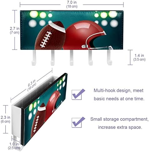 Organizador de rack da porta traseira do futebol de futebol com 5 ganchos na parede banheiro prateleira de cozinha prateleira multifuncional