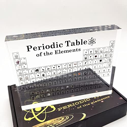 83 Elementos reais na tabela periódica dos elementos 6 *4,5 Crystal Acrylic Stand, para educação científica, decoração de