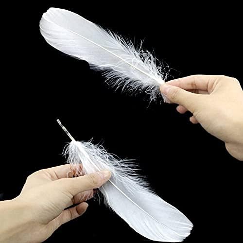 Zamihalaa 20/100pcs penas de penas brancas de ganso fofo plumas diy penas para jóias que fabricam hat decoração de artesanato