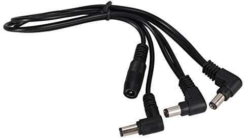 1 a 3 Cable Daisy Chain Guitar Efeito Pedal Spring Splitter Cable Adaptador