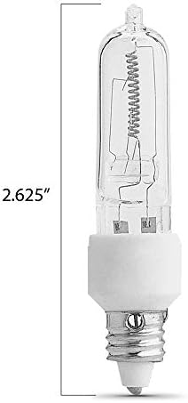 Feit Electric BPQ150/Cl/MC/RP/12 150W Mini Candelabra Halogen Bulb, 3000k, 12-pacote