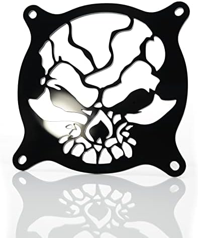 Design de laser inspirado a acrílico personalizado Frature Skull Computer Fan Grill 140mm