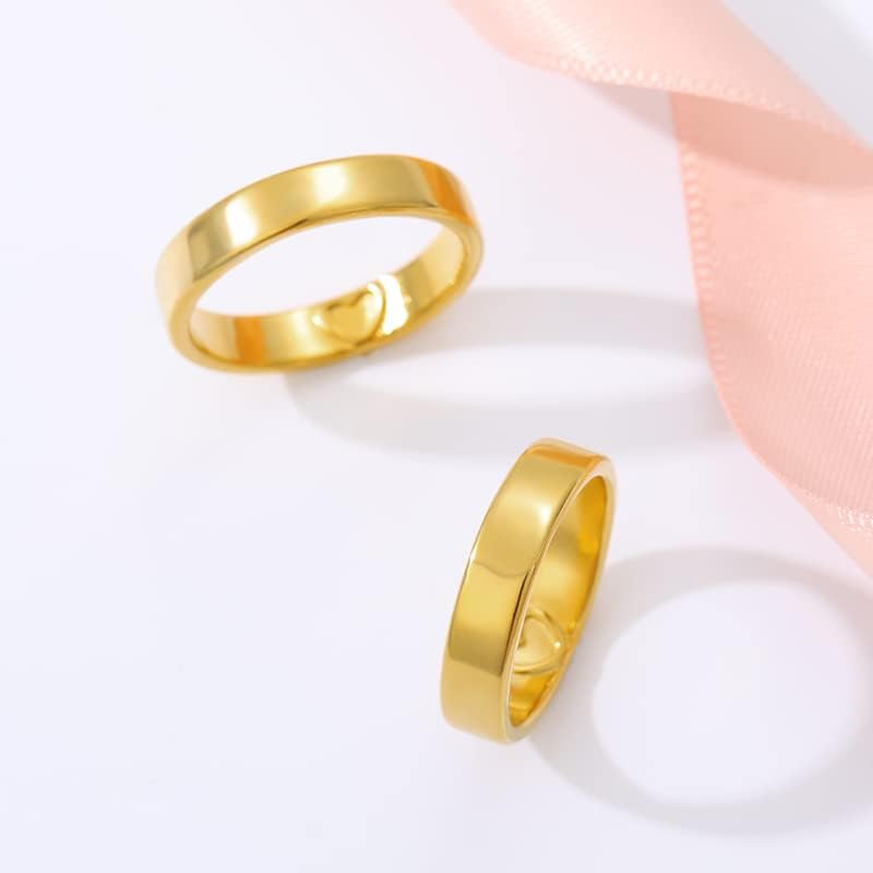 Longliter Women and Man Rings em forma de coração escultura simples redonda de jóias rosa de ouro rosa, melhor noivado de casamento