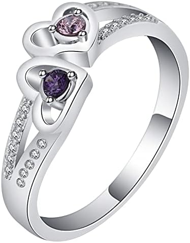 Jóias Ladies Ring Diamond Crystal Love Day Engagement
