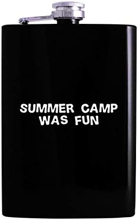 O acampamento de verão é divertido - 8 onças de álcool para beber um balão, preto
