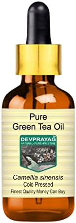 Óleo de chá verde puro de devprayag com gotas de gotas de vidro, sem fragrância) 15ml