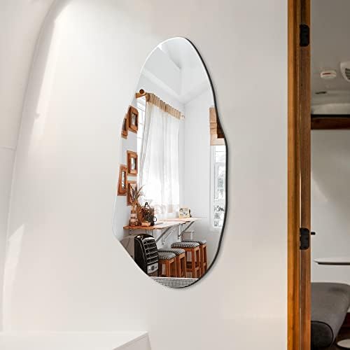 Espelho irregular para parede, espelhos do banheiro para a sala de estar de entrada da vaidade, espelho espelho assimétrico