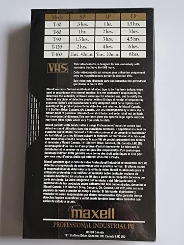 Maxell P/I Plus T-120 VHS Black Magnetite Time Lapse Recording