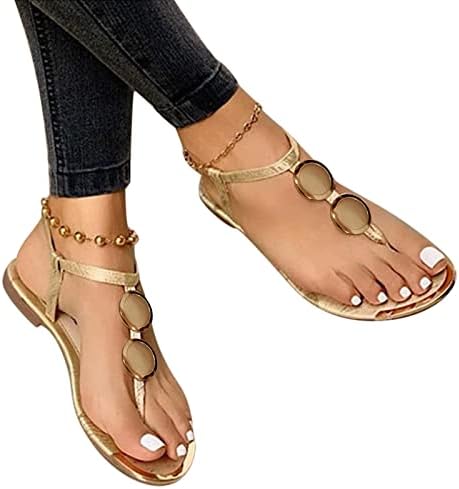 Sandálias Eczipvz para mulheres verão casual, sandálias de flip -lança feminina Gladiator Sandals Sandals Sandals Sandals Sandals Sandals