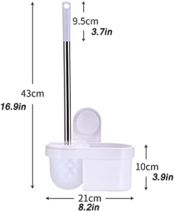 Escova de vaso sanitária guojm tocador de vaso sanitário titular de parede de parede escova de vaso sanitário de parede banheira de limpeza longa de limpeza 360 ° Sem pincel de pincel de ângulo de limpeza morta