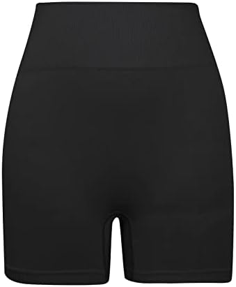Shorts atléticos de ginástica para mulheres shorts de controle de barriga de cintura alta