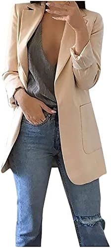 Womens Blazers Trabalho de negócios Slim Cardigan entalhou com casaco de lapela casual Plus Size Office Office Front Suit
