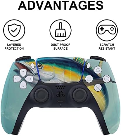 Tuna amarela Proteção de capa de pele completa Design de embrulho de adesivo compatível com o console e controlador da versão