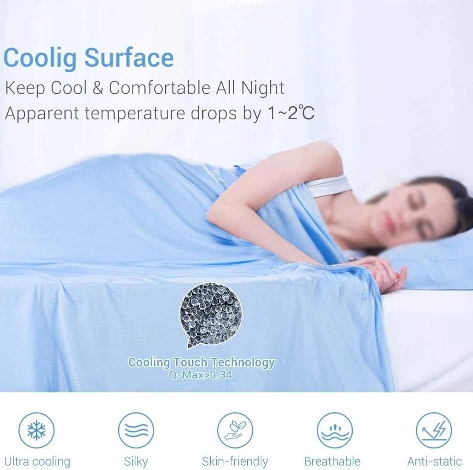 Hldeth grande manta de refrigeração de gêmeos fibra de resfriamento absorve a tampa lavável do calor sobre os cobertores de verão