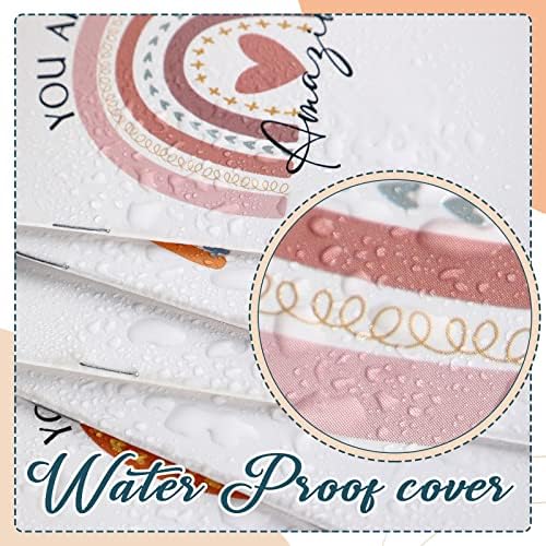 30 peças inspiradas no bloco de notas boho rainbow Mini Motivational Journal Notebook Boho Rainbow Inspirando pequenos blocos de bolso a granel para estudantes material de material escolar Favores de festas para adultos, 10 estilos