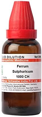 Dr. Willmar Schwabe Índia Ferrum sulphuricum Diluição 1000 CH garrafa de 30 ml de diluição