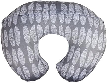 Adorologia Minky Enferming Pillow Slipcover, design de penas cinza, capa de travesseiro macio da amamentação infantil,