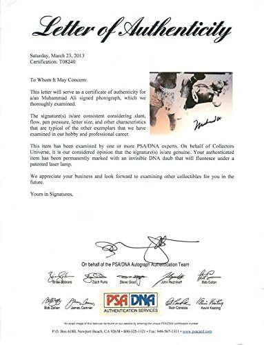 Muhammad Ali Boxing assinado Authentic 8x10 Photo vs Frazier PSA/DNA T08240