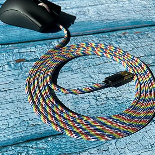 Cabo do mouse paracord para ratos para jogos