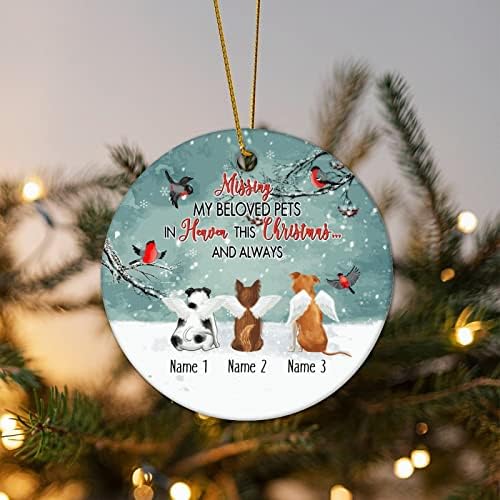 Ornamento de cerâmica de Natal Um sussurro do céu Dalmata cão personalizado Nome do cão personalizado Christmas Christmas