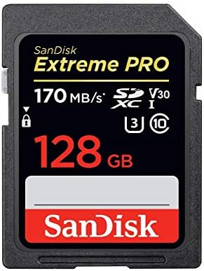 Sandisk 128GB SDXC SD Extreme Pro Memory Card funciona com o pacote Canon EOS 90D, M6 Mark II Câmera Digital 10 com tudo, menos Stromboli 3.0 SD, Micro Card Reader