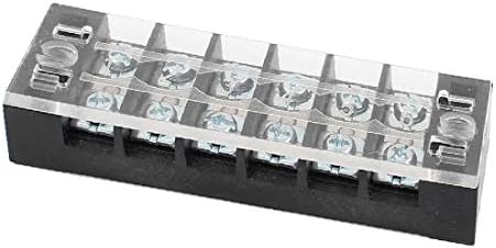 X-Dree 600V 25A linhas duplas 6 Posições Conector parafuso Bloqueio terminal de barreira elétrica (600 ν 25A Filas