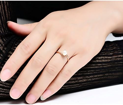 JewelryPalace criou anéis de casamento de pérolas para jóias femininas com aaa cúbica de zircônia rosa cor de ouro de ouro anéis de