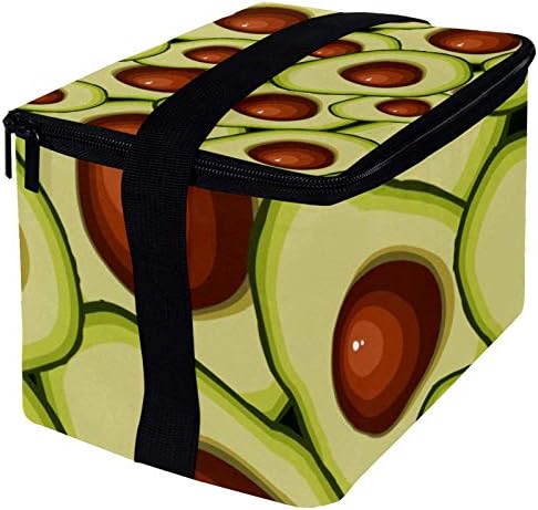 Lancheira à prova de vazamentos, caixa de bento isolada para homens mulheres adultas, balde de almoço reutilizável com fruta de abacate com alça de ombro