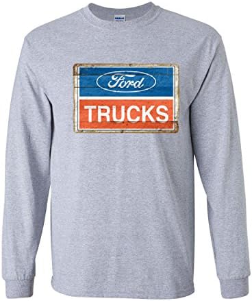 Ford Trucks Antigo sinal de manga longa Camiseta Ford licenciada Ford
