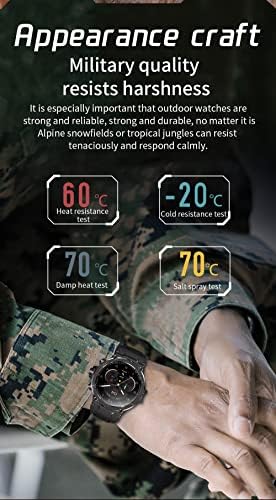 Handa Smart Watch For Men Mulheres, GPS Fitness Tracker Smartwatch com tela AMOLED Freqüência cardíaca Blood Oxygen Sleep Monitor