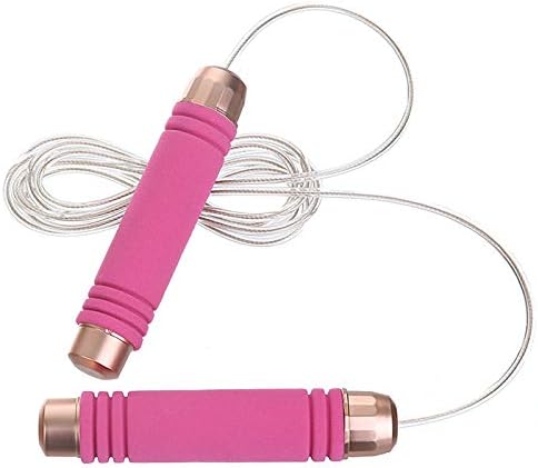 Pink Tangle Speed ​​Speed ​​Speed ​​Roldings Roldings Rapid Cable e 6 ”de espuma de memória lida com Quarentena Fitness Home Gym