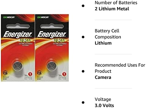 Energizer 3V Lith Battery, 2 pacote