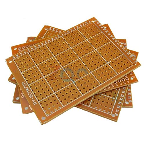 10pcs 5x7 PCB 5x7 PCB 5cm 7cm Protótipo DIY papel PCB Universal Board Amarelo