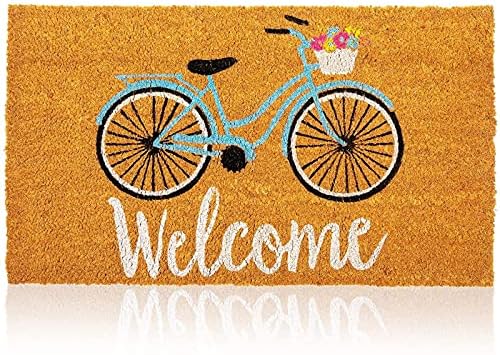 Juvale Natural Coir Porthat, Bicycle Welcome Mat