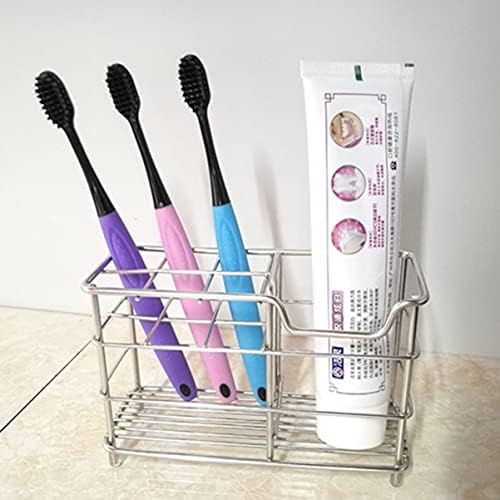 Porta -dentes de dentes de cabine -devas de dentes 3pcs Organizador Crega de dente banheiro para a cozinha de rack aço inoxidável