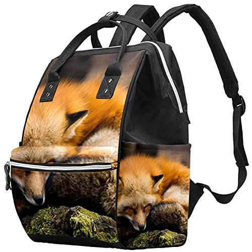 Bolsas de fraldas de raposa adormecida mochila mamãe de grande capacidade Bolsa de enfermagem de bolsa de enfermagem para