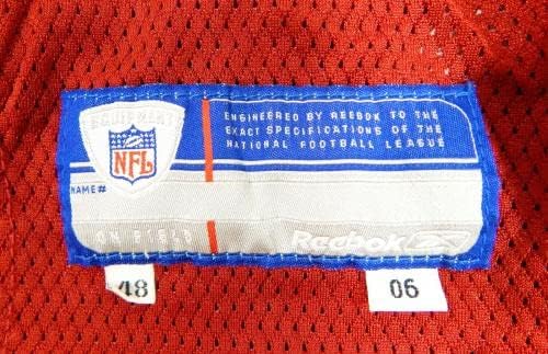 2006 San Francisco 49ers Brian de la Puente 60 Jogo emitido Red Jersey 48 31 - Jerseys não assinados da NFL usada