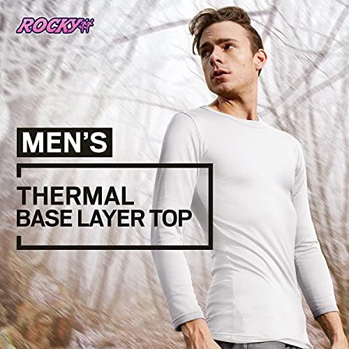 Camada de base térmica rochosa masculina isolada para calor de esqui ao ar livre/pijamas a frio extremo