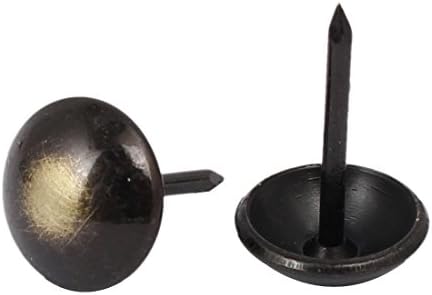 Aexit 7/16 unhas de cabeça, parafusos e prendedores dia 17 mm de altura renovação de unhas push pin preto bronze tacks tom 50pcs