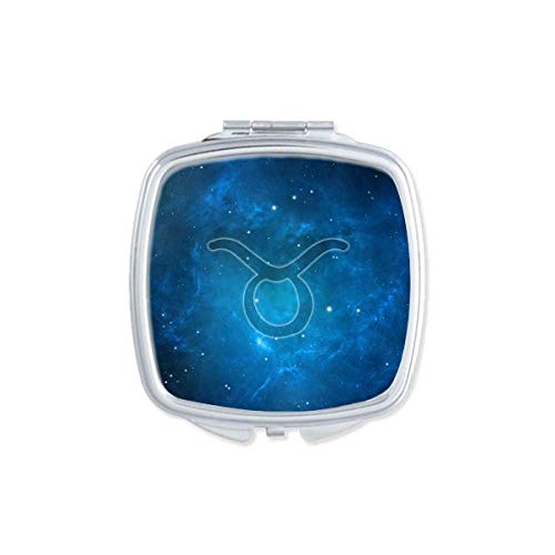 Starry Night Taurus Zodiac Constelação espelho portátil composição de bolso portátil de bolso de dupla face