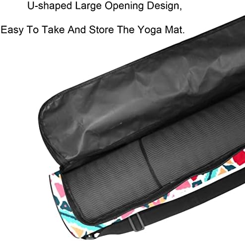 Pattern Aztec Yoga Mat Bags Full-Zip Yoga Carry Bag para homens, Exercício portador de tapete de ioga com cinta ajustável